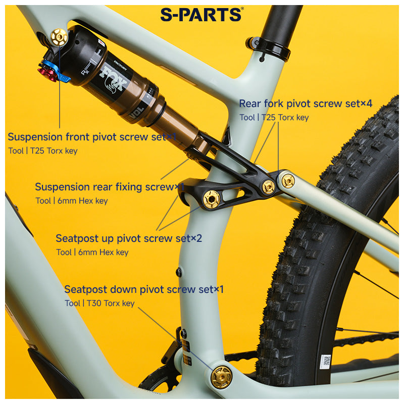 Frame Suspension System Screw Kit For SPECIALIZED EPIC8 S-PARTS×FENG